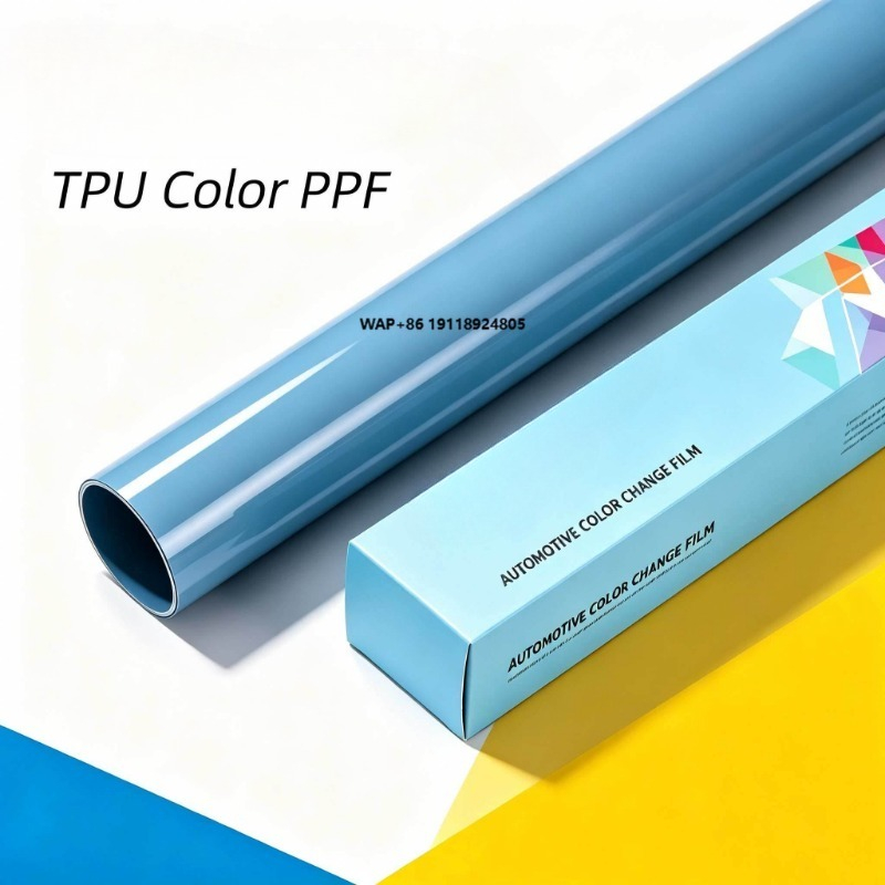 Anti Blue Light Film - ヘイズブルー/ライトブルー TPUカーラップフィルム（ボディ用）7.5ミル 自己修復性 耐傷性 カラーチェンジ 1.52m*15m