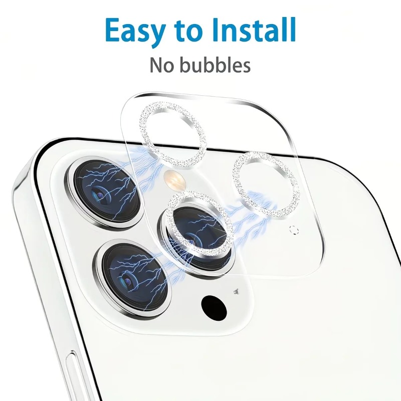 1-2個入り カメラレンズプロテクター グリッタースパークリ - Tempered Glass Screen 9H のレビューと価格