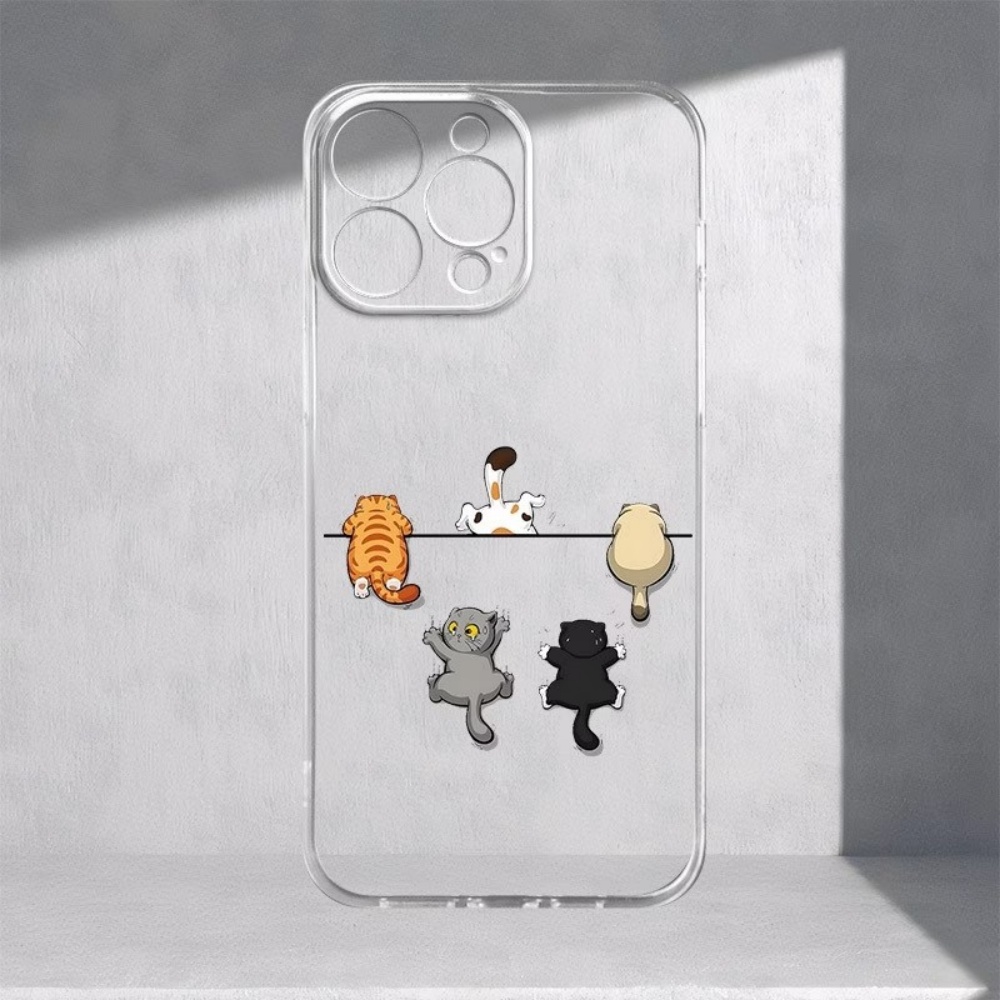 5匹のかわいい猫柄のスマホケース iPhone 11 12  - Apple Iphone 15 のレビューと価格