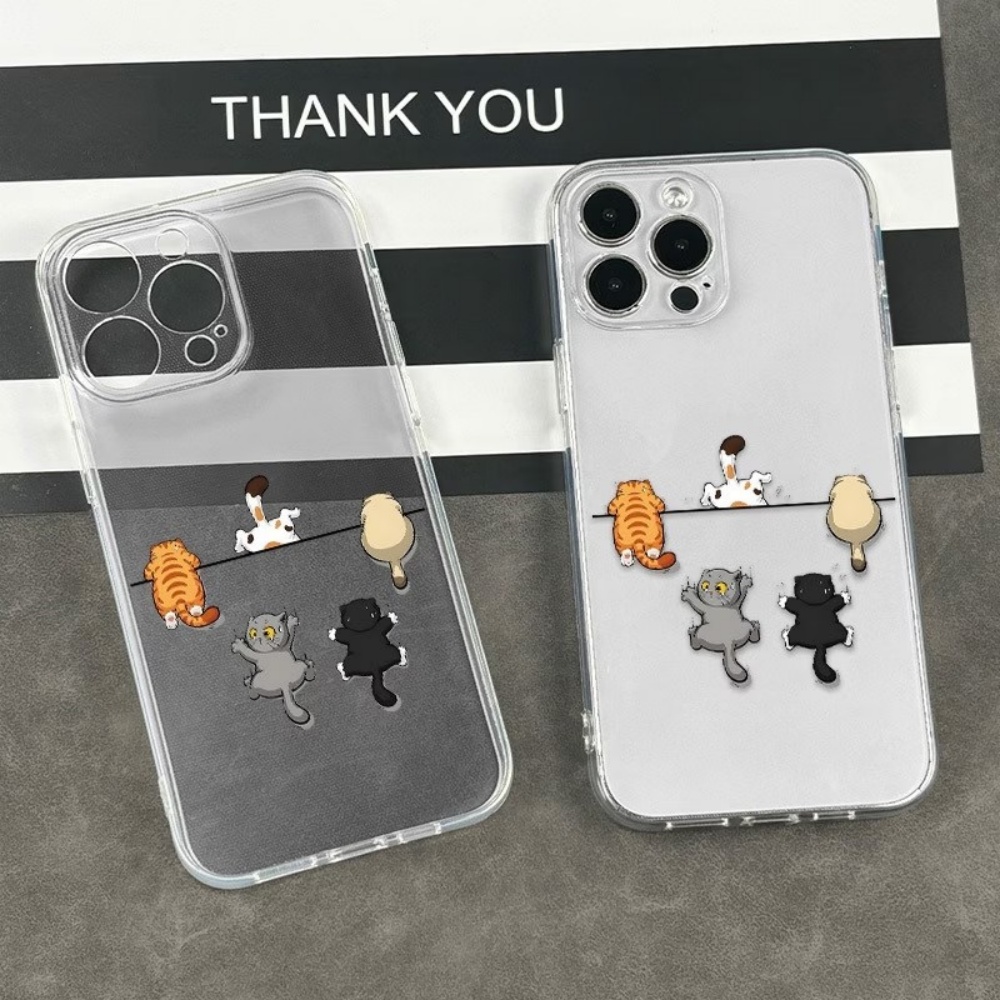 5匹のかわいい猫柄のスマホケース iPhone 11 12  - Apple Iphone 15 のレビューと価格