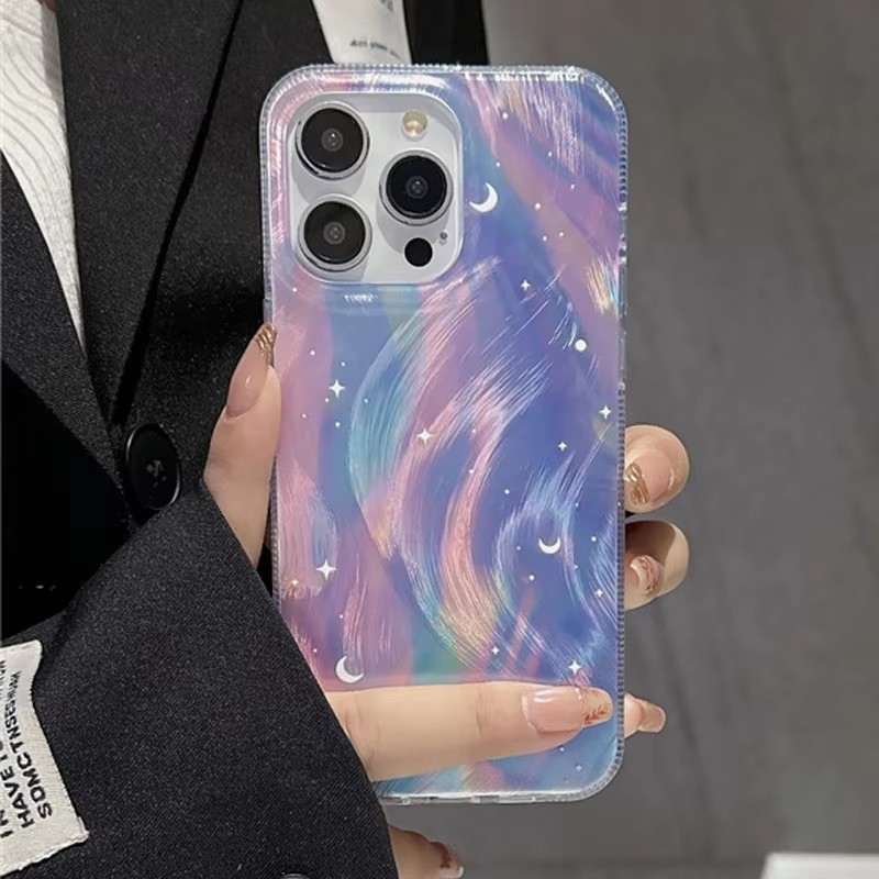ファッショングリッタースターリーグラデーションハードフォンケ - Samsung Galaxy S24 のレビューと価格