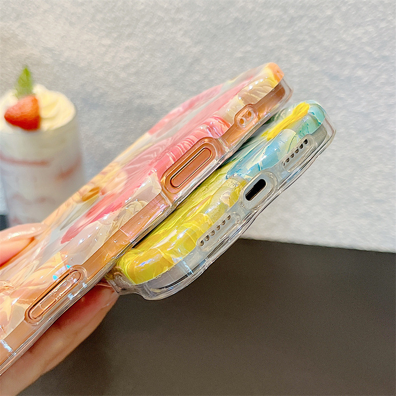 ファッションオイルペイント花柄ウェーブフォンケース iPho - Apple Iphone 15 Pro Max のレビューと価格